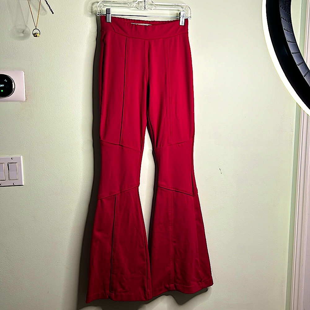 High Waisted Flared Body Con Pants
